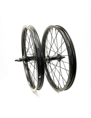 Paire de roues 18 pouces aluminium 10 mm noire
