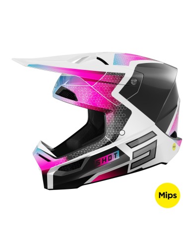 Casque Shot Race Phaser Black Blue Pink Pearly