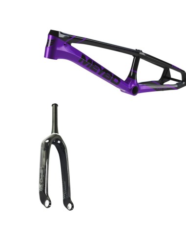 Kit Cadre HSX Pro 23 carbone purple + Fourche SD gloss black