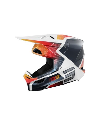 Casque Shot Race Phaser Blue Red Pearly