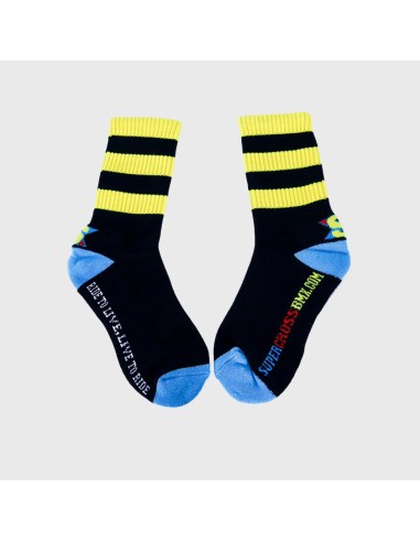 Chaussettes Supercross Rétro BMX racing noire