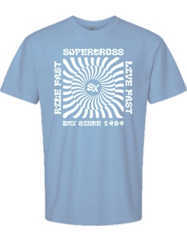 Tee Shirt Supercross Trippy Tee Bleu