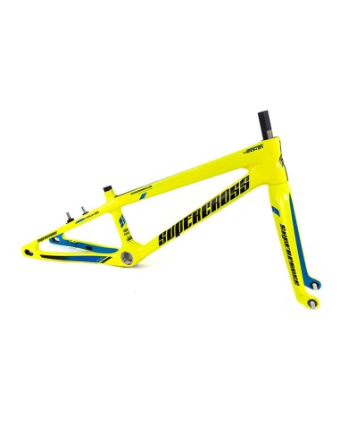 Cadre Supercross Vision F1 Carbone Hi Vis (black/flame blue)