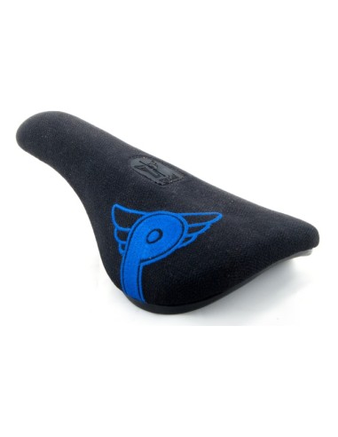 Selle PROFILE racing slim noire logo bleu