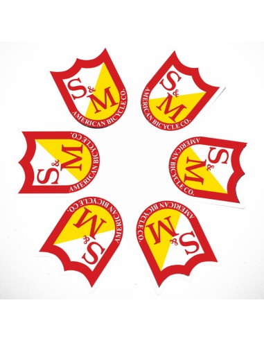 Pack 6 stickers SM small shield couleurs