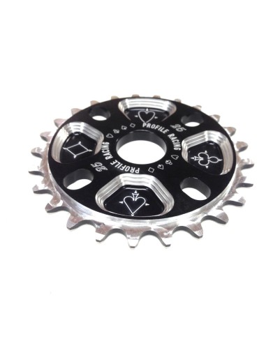 Couronne PROFILE Racing Black Jack 25D noire