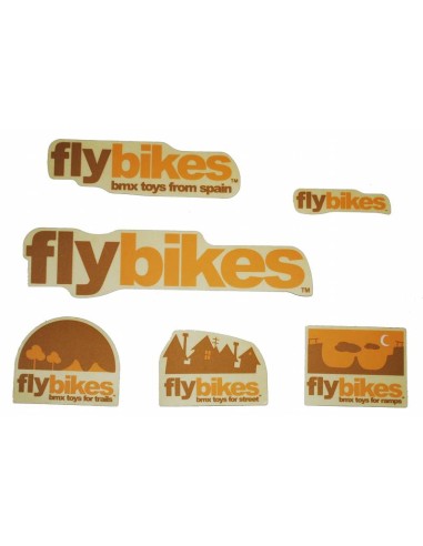 Pack de 6 Stickers FLYbikes brown